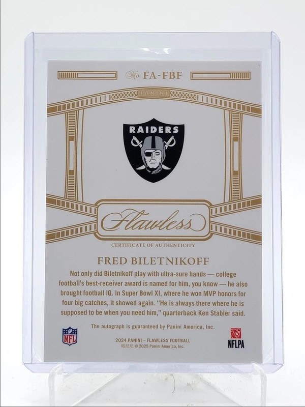 FRED BILETNIKOFF 2024 FLAWLESS FLAWLESS ACHIEVEMENTS EMERALD AUTO 5/5 view 2