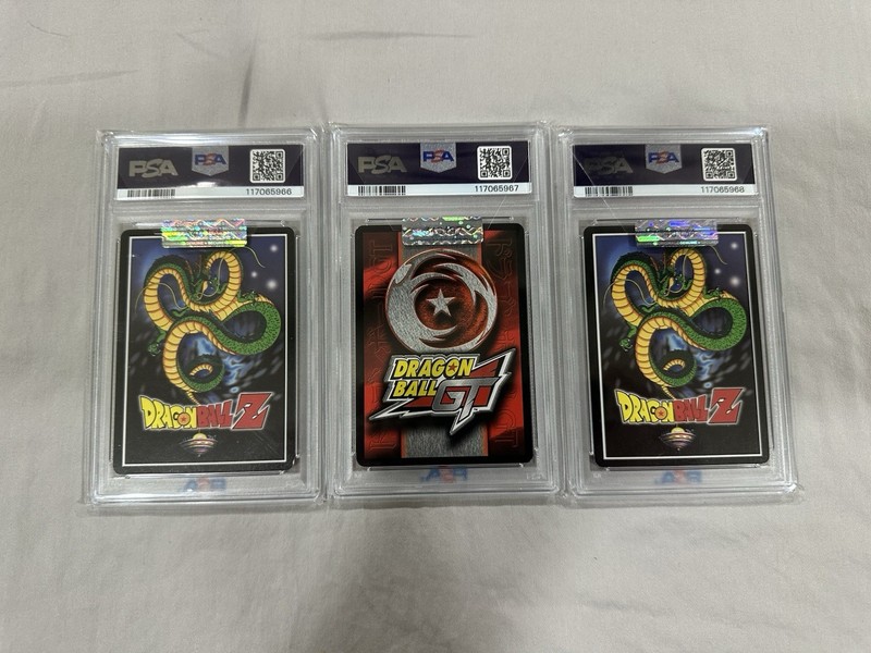 Lot Of 3 Dragonball Z PSA Grade Cards.  view 2
