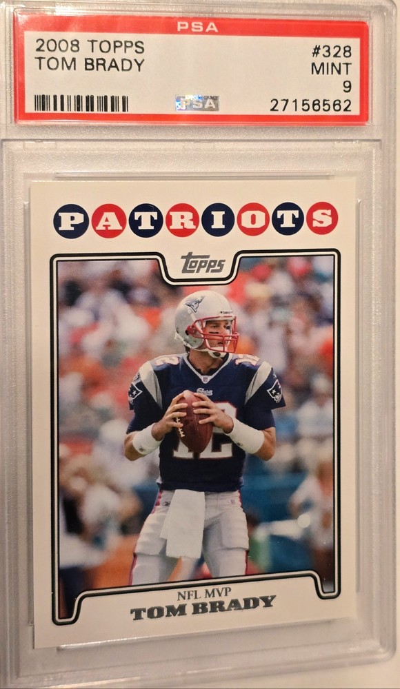 2008 Topps 328 Tom Brady PSA 9 Mint Patriots 