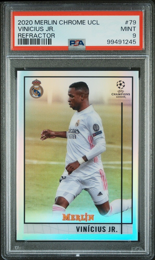 2020-21 Topps Merlin Chrome UEFA Refractor #79 Vinicius Jr. PSA 9