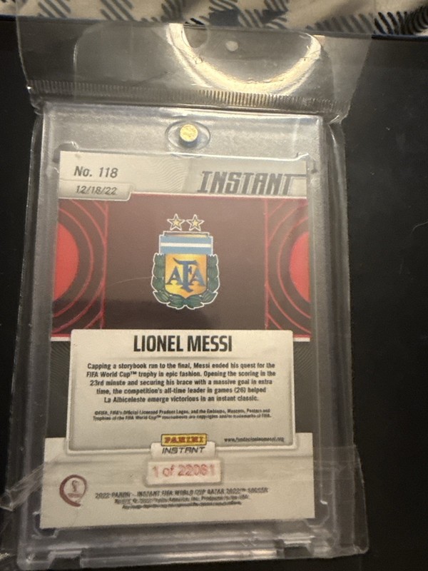 2022 Panini Instant FIFA World Cup Qatar - Lionel Messi #118 /22081 view 2