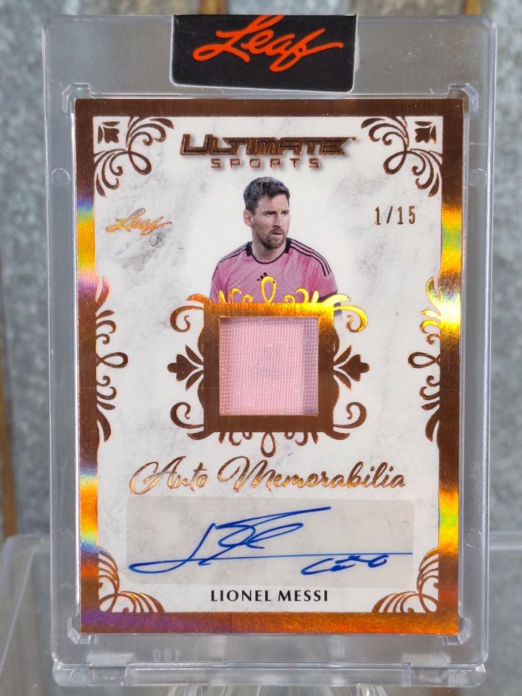 2024 Leaf Ultimate Sports Lionel Messi Game Worn Jersey Auto /15 Autograph 🔥⚽🔥