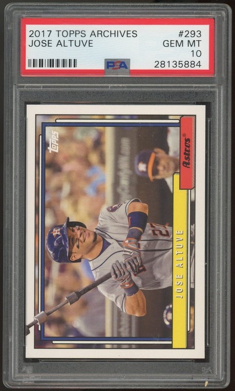 Jose Altuve 2017 Topps Archives #293 PSA 10 Astros view 2