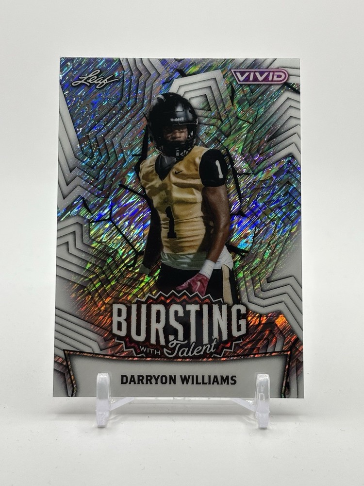 Darryon Williams 2025 Leaf Vivid Bursting With Talent Auto 1/1 FSU Seminoles