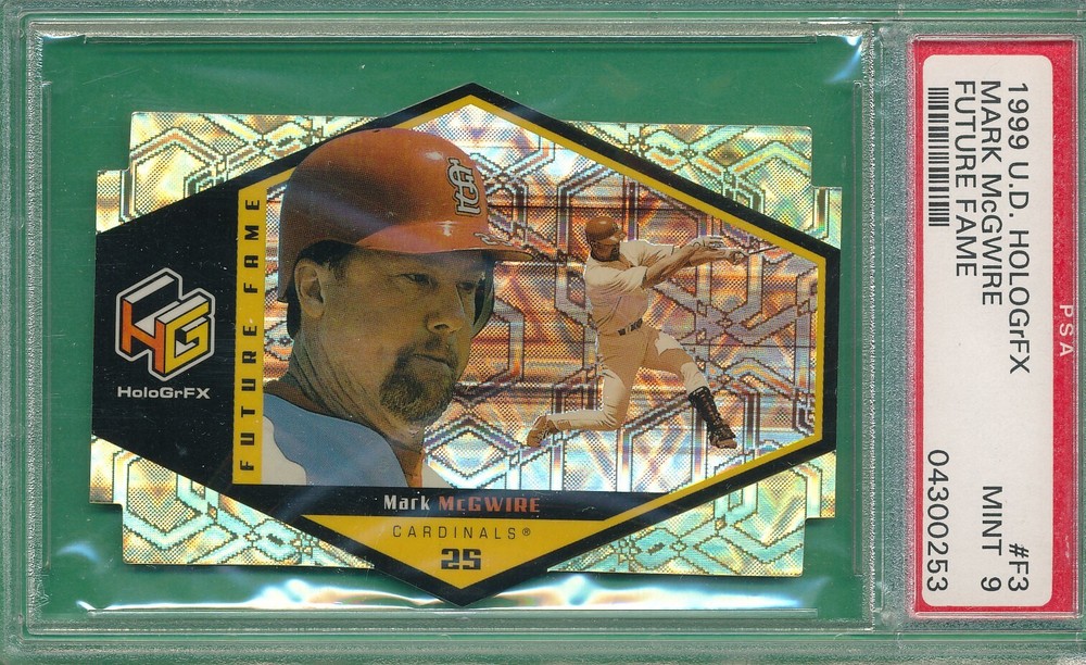 GOLD PSA 9 MINT FUTURE FAME MARK MCGWIRE 1999 UD HOLOGRFX F3 GRADED RARE *TPHLC