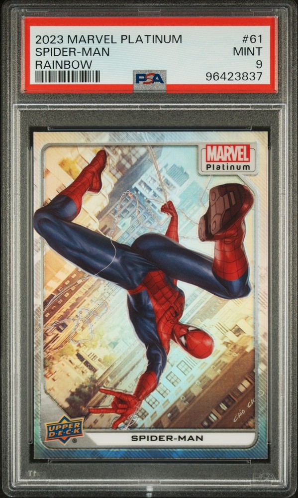 2023 Upper Deck Marvel Platinum #61 Spider-Man Rainbow PSA 9 MINT