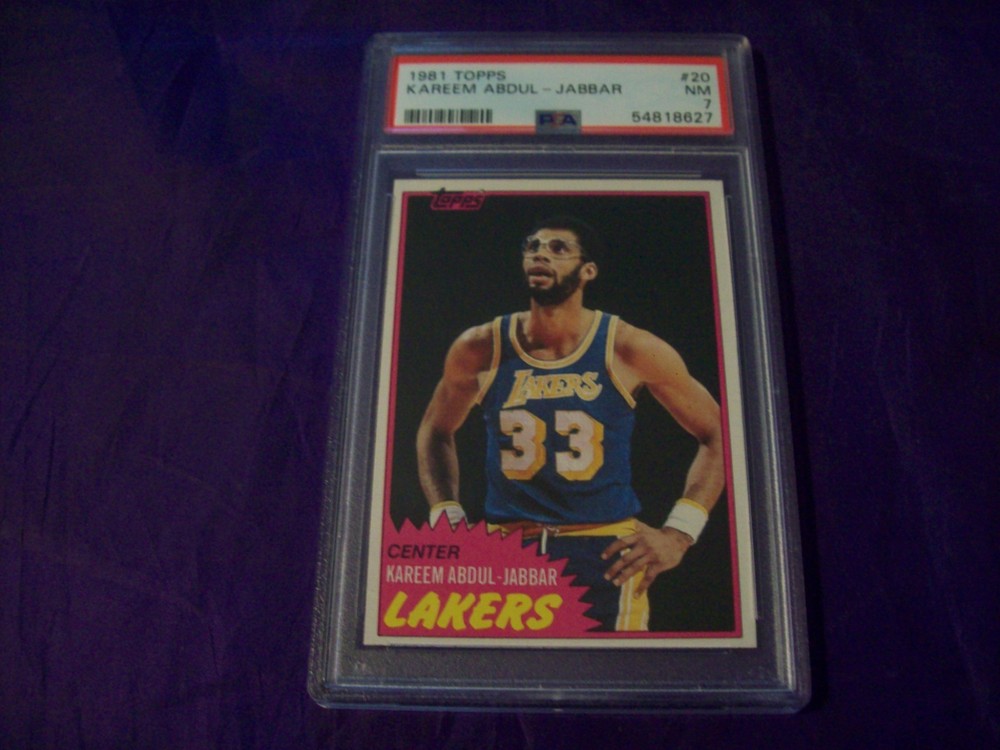 1981 TOPPS BASKETBALL #20 KAREEM ABDUL-JABBAR PSA 7