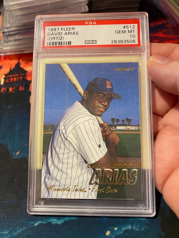 1997 Fleer David Ortiz PSA 10 Rookie Card view 2