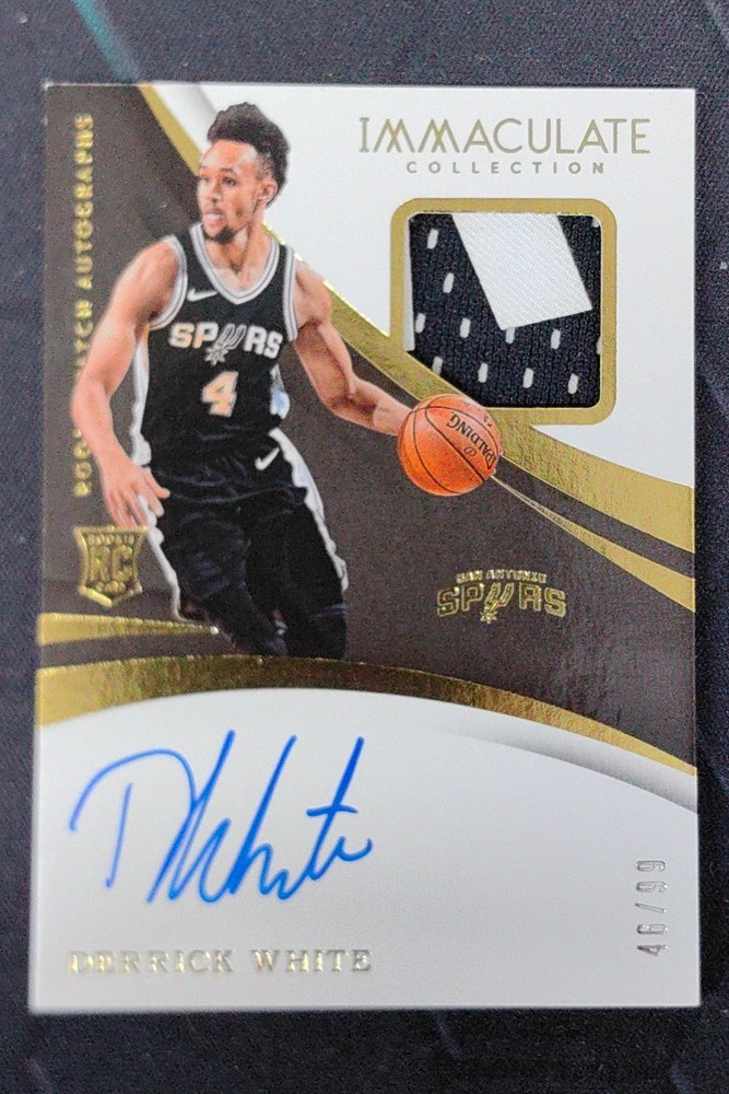 Derrick White 2017-18 Panini Immaculate Rookie Patch Auto RC RPA 46/99 #137