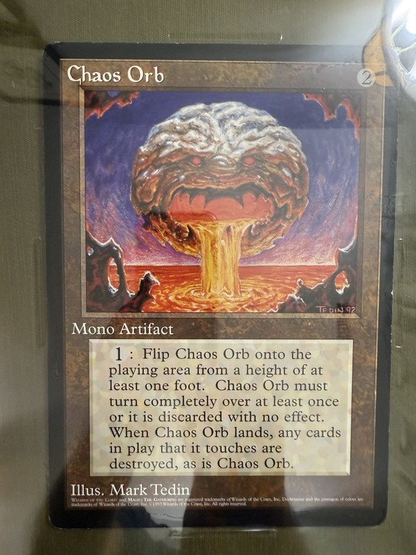 Chaos Orb PSA 5 Oversized 6x9 MTG Inquest Promo Jumbo Card Magic 1996 Rare view 2