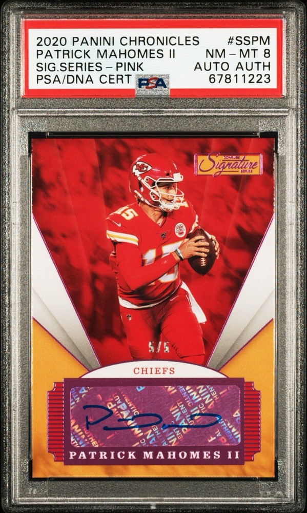 2020 Panini Patrick Mahomes Auto 5/5 Chronicles Signature Series PSA POP 1