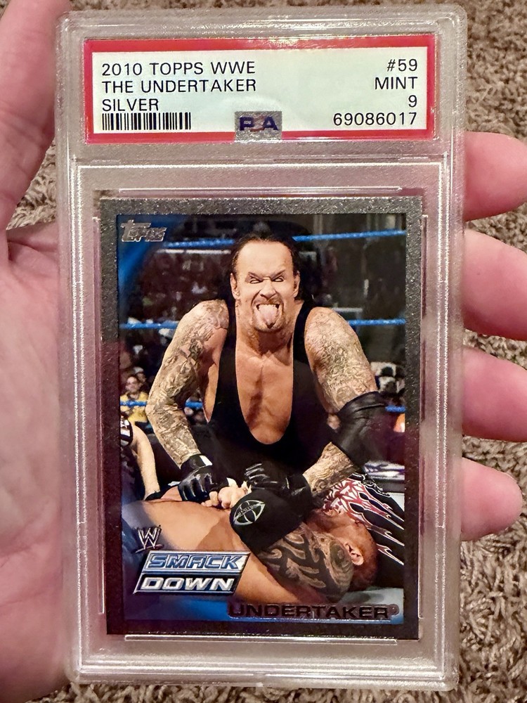 2010 Topps WWE Undertaker #59 Silver Parallel /999 PSA 9