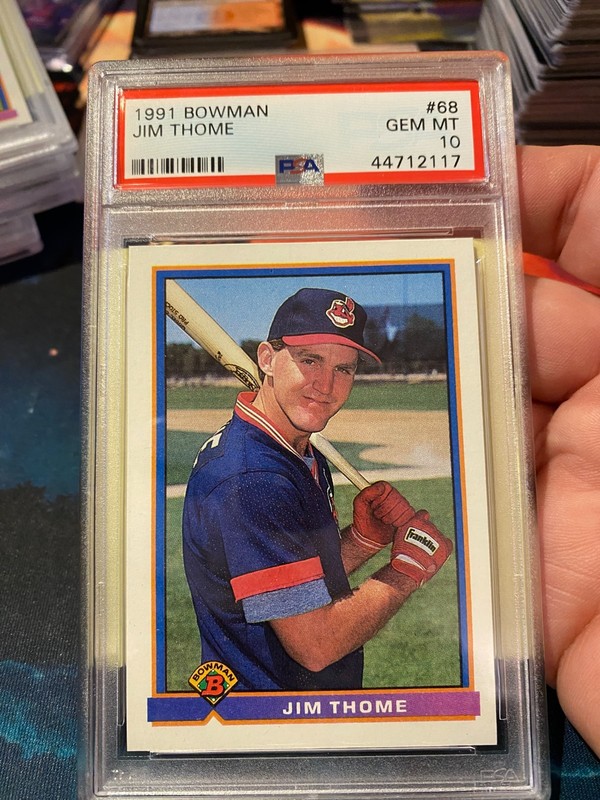 1991 Bowman Jim Thome PSA 10 Rookie Card x 1 view 2