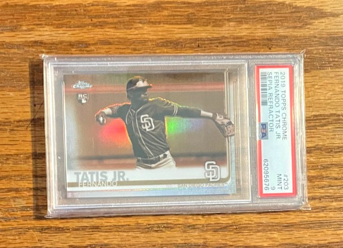2019 Topps Chrome Fernando Tatis Jr #203 Sepia Refractor PSA 9 Mint Rookie Card