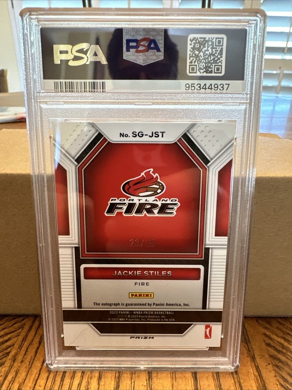 2023 Panini Prizm WNBA JACKIE STILES Mojo /25 SIGNATURES AUTO PSA 10 Pop 1!!! view 2