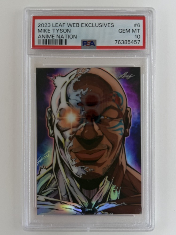 2023 Leaf Web Exclusives #ANB6: Mike Tyson Anime Nation 40/110 PSA 10