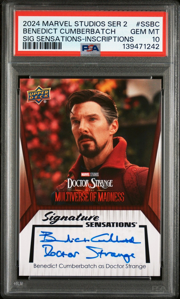 Benedict Cumberbatch 2024 Marvel Signature Sensations Dr. Strange Auto - PSA 10