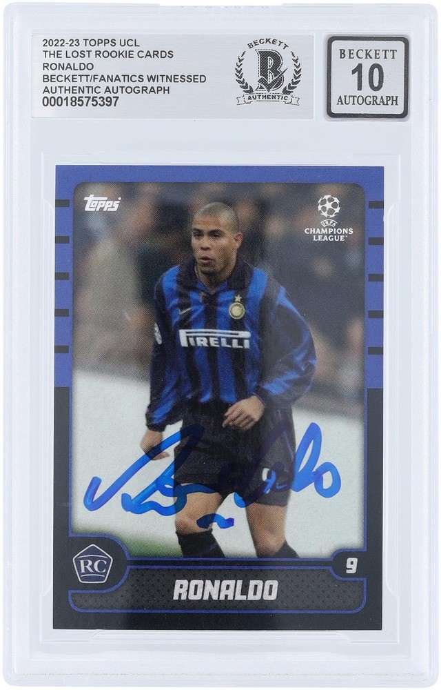 Ronaldo FC Internazionale Signed 2022-23 Topps The Lost Rookie #R9 BAS 10 Card