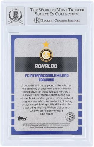 Ronaldo FC Internazionale Signed 2022-23 Topps The Lost Rookie #R9 BAS 10 Card view 2
