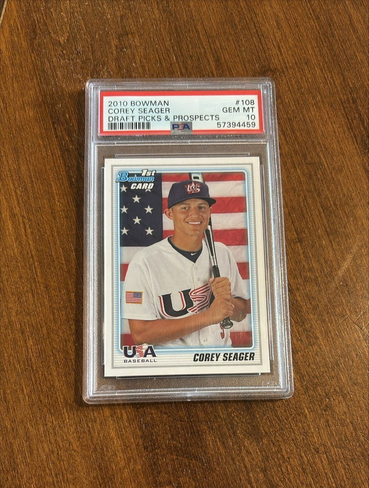 Corey Seager 2010 Bowman 1st Draft Picks Prospects #108 Dodgers Rangers PSA 10