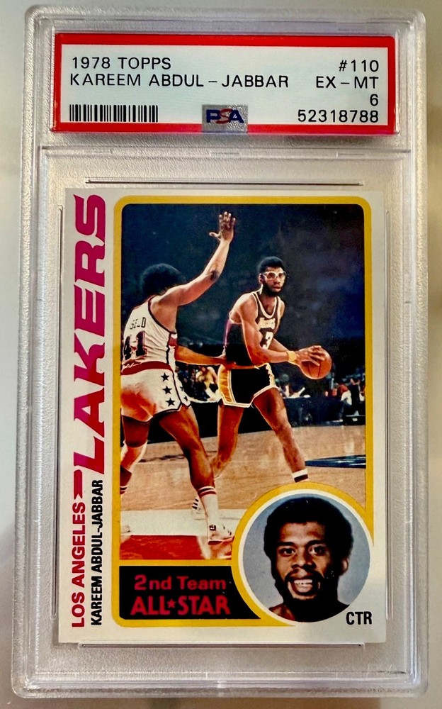 1978 Topps Kareem Abdul-Jabbar #110 PSA 6 EX-MT HOF LAKERS Vintage