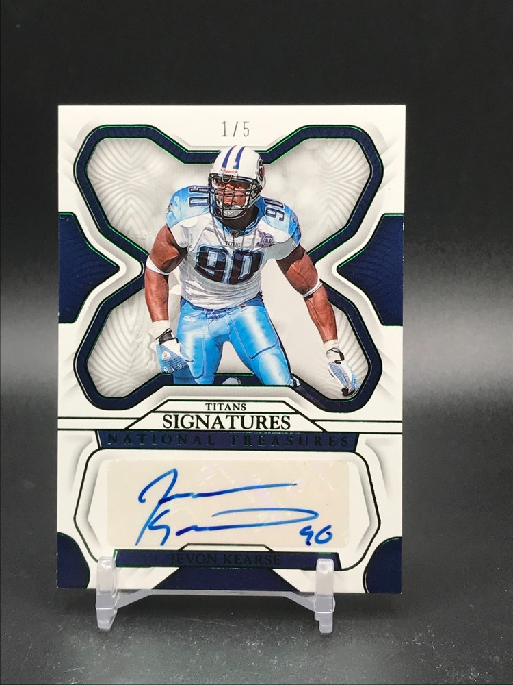 2022 Panini National Treasures Jevon Kearse Signatures Auto EMERALD /5 #SIG-JKE view 1