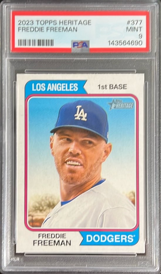 2023 TOPPS HERITAGE #377 FREDDIE FREEMAN PSA 9