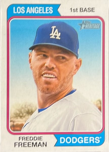 2023 TOPPS HERITAGE #377 FREDDIE FREEMAN PSA 9 view 2