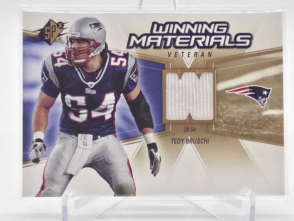 Tedy Bruschi 2006 SPx Football Winning Materials Game Used Jersey Card Patriots