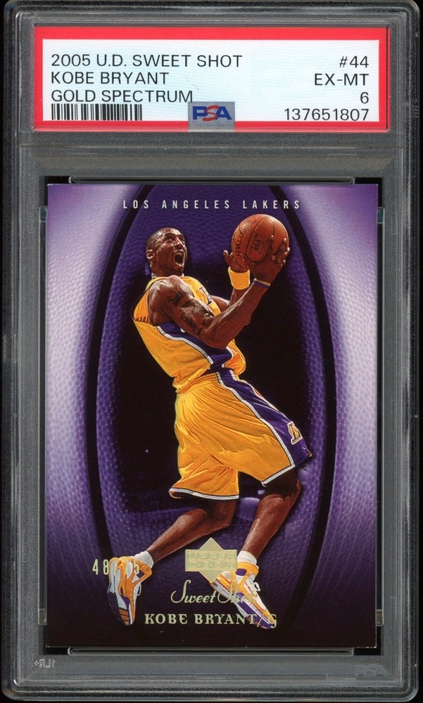 2005-06 UD Sweet Shot #44 KOBE BRYANT Gold Spectrum /75 PSA 6 EX-MT