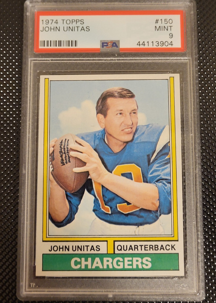 1974 Topps John Unitas #150 PSA 9 Mint Johnny Unitas