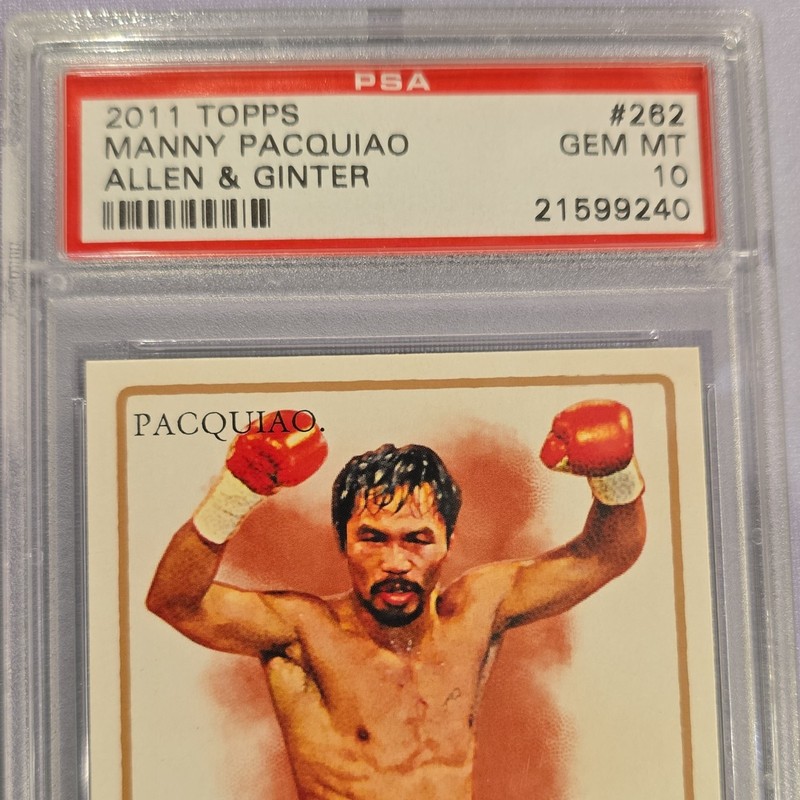 Topps 2011 Allen & Ginter's Manny Pacquiao #262 Rookie Base PSA 10 Boxing Card view 2