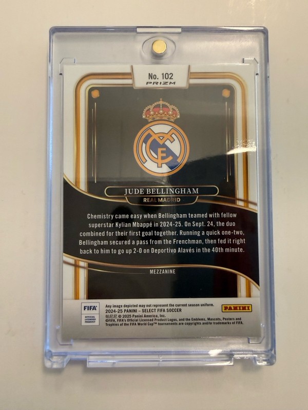 2024-25 Panini Select FIFA Mezzanine Jude Bellingham #102 White Sparkle Prizm view 2