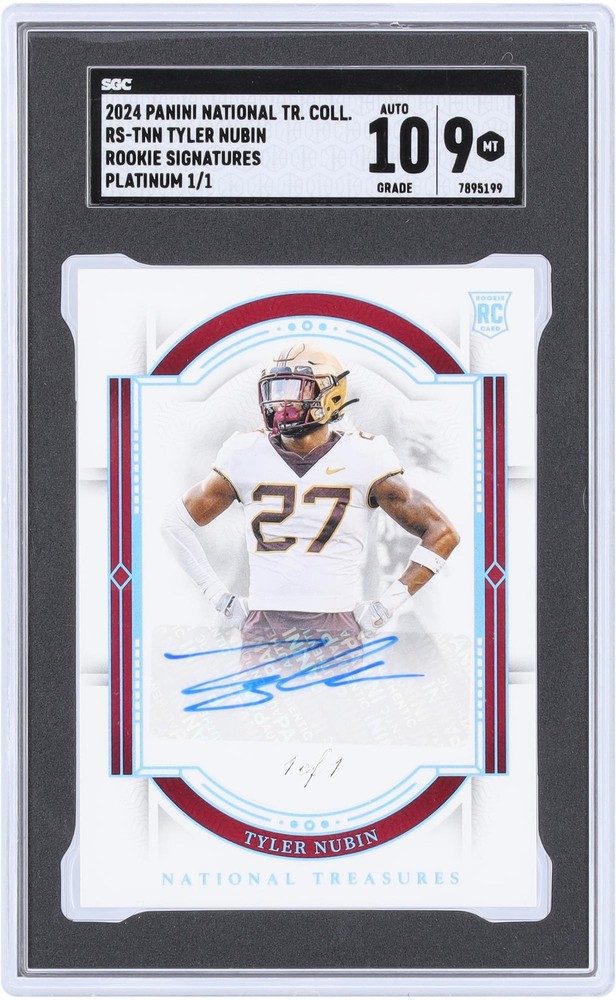 Tyler Nubin Minnesota Signed 2024 National Treasures #1/1 SGC 9/10 Rookie Card
