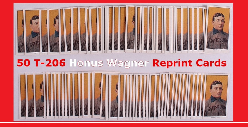 100x Honus Wagner ! T-206 T206 Tobacco Card * Reprint * Piedmont FREE SHIPPING
