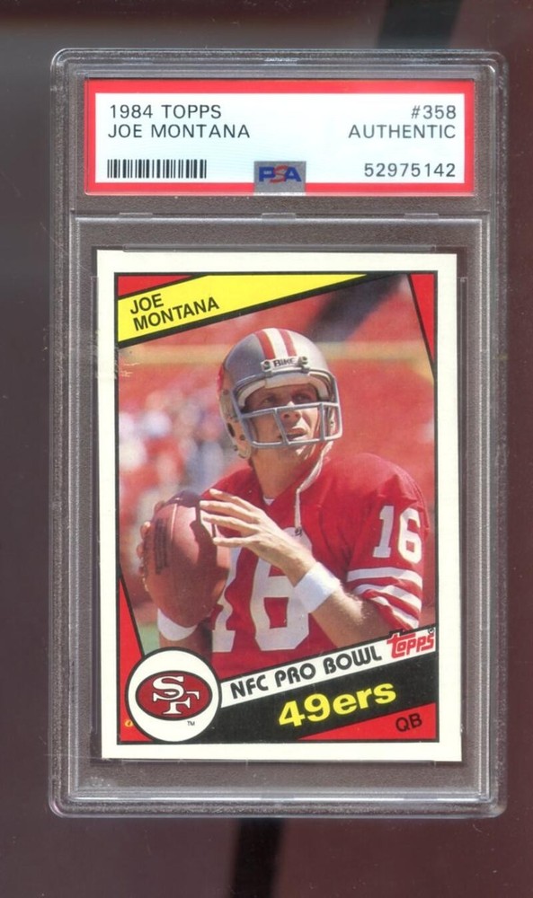 1984 Topps #358 Joe Montana PSA A Graded Football Card San Francisco 49ers NFL