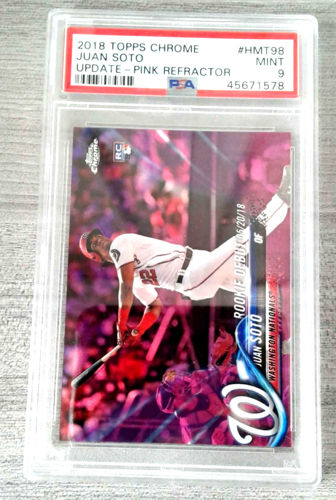 2018 Topps Chrome Update - Juan Soto #HMT98  Pink Refractor PSA 9  (RC)