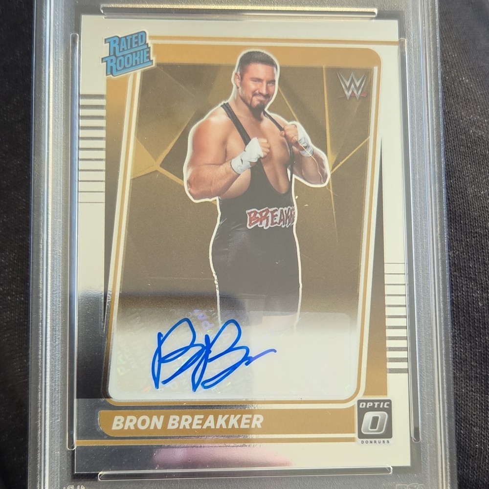 2022 Panini Chronicles WWE Donruss Optic Rated Rookie Auto Bron Breakker RR-BBK