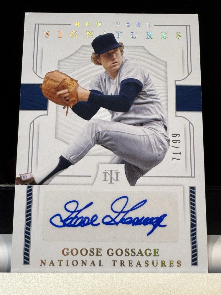 2019 Panini National Treasures Goose Gossage AUTO 71/99 New York Yankees #S-GG