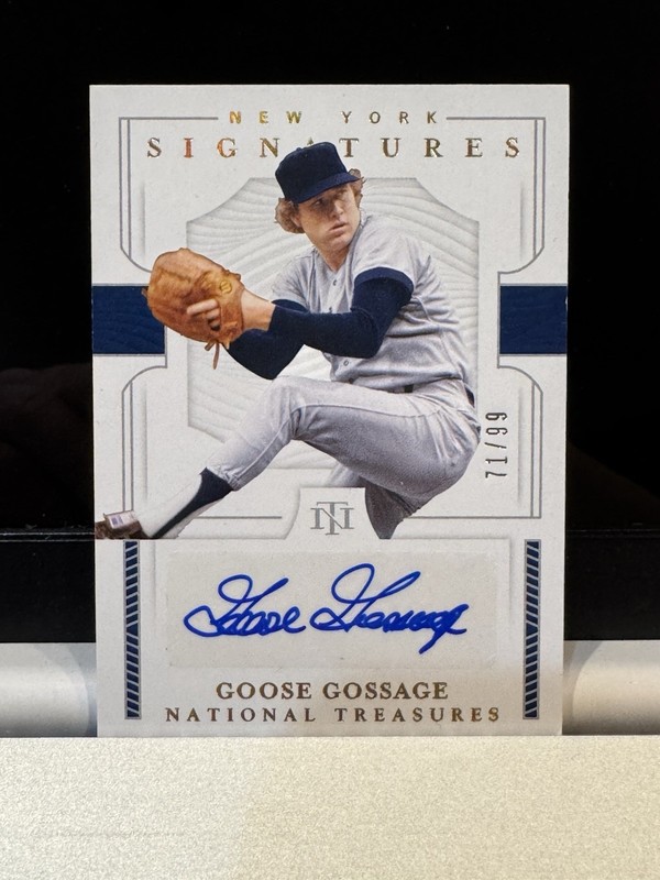 2019 Panini National Treasures Goose Gossage AUTO 71/99 New York Yankees #S-GG view 2