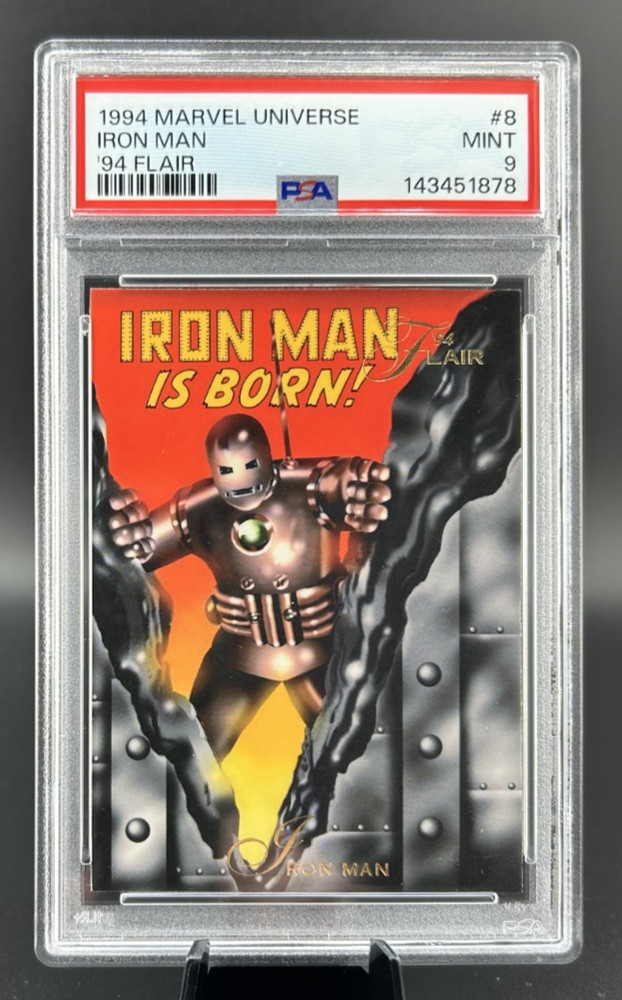 1994 Marvel Universe Flair '94 #8 IRON MAN - PSA 9 Mint (Vintage)