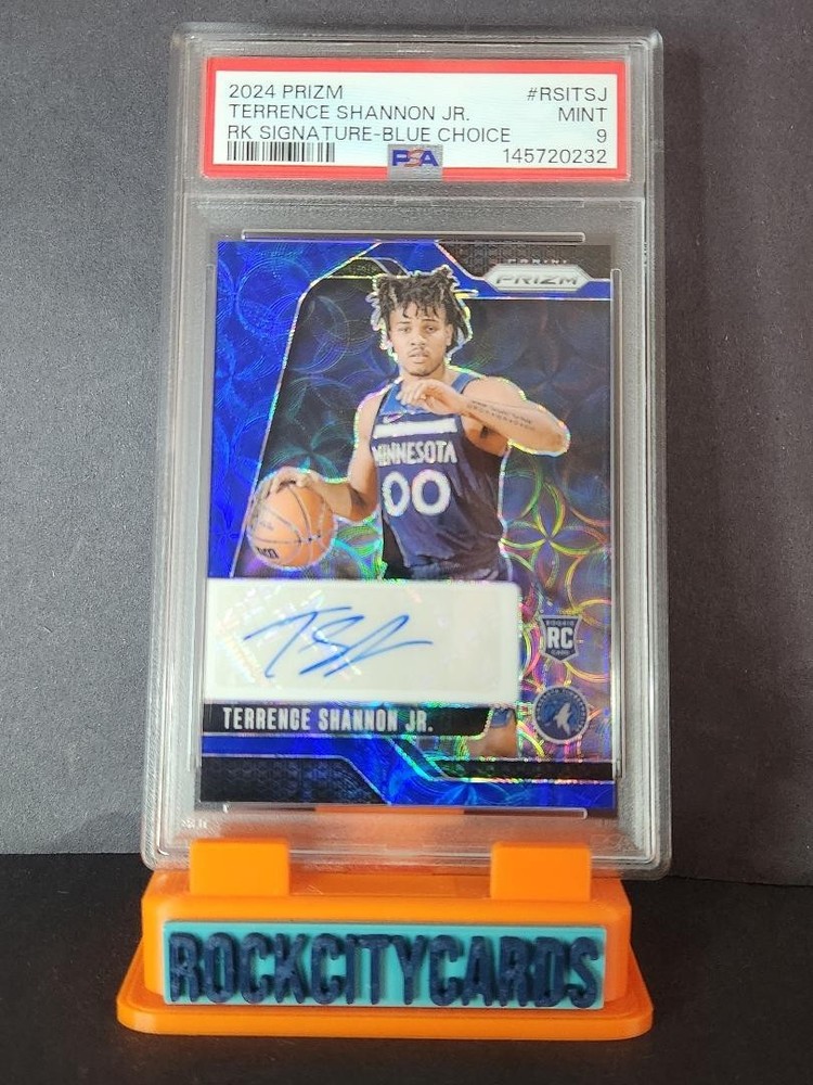 2024-25 Panini Prizm Terrence Shannon Jr. Rookie Signature Blue /49 Auto PSA 9