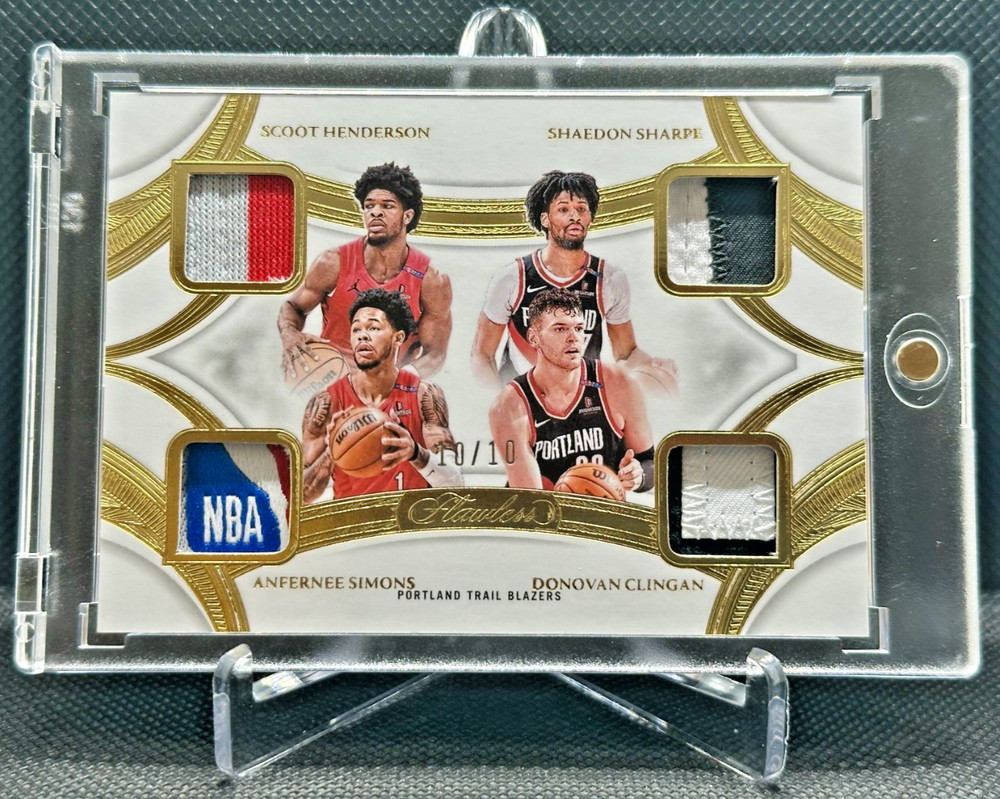 '24 Flawless Scoot Henderson A Simons Tag LOGOMAN Donovan Clingan RC GOLD 10/10!