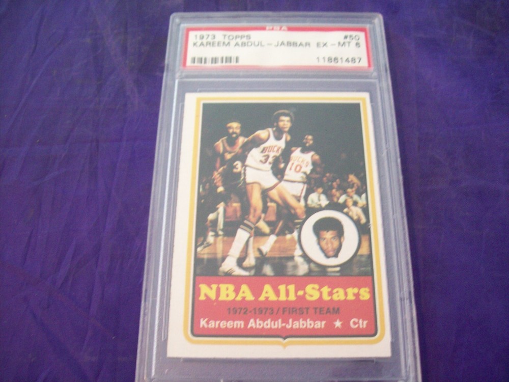 1973 TOPPS BASKETBALL #50 KAREEM ABDUL-JABBAR PSA 6