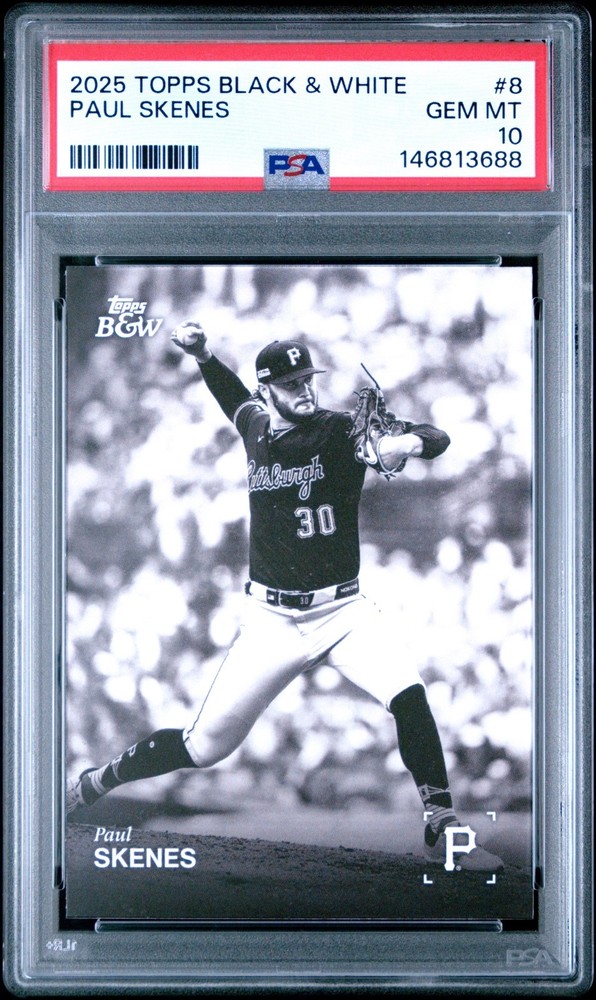 2025 Topps Black & White Paul Skenes #8 PSA 10 Gem Mint