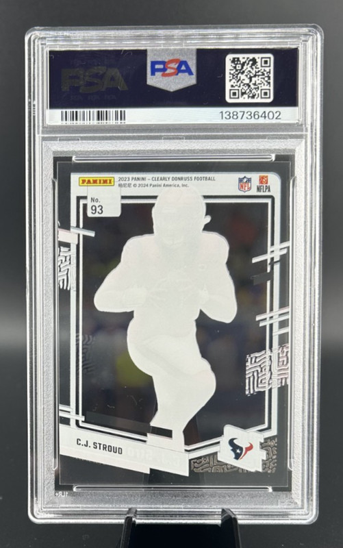 2023 Clearly Donruss #93 CJ STROUD Rookie RC PSA 10 GEM MINT view 2