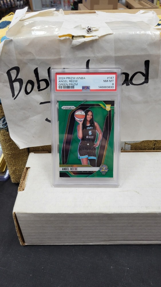2024 ANGEL REESE GREEN PRIZM CHICAGO SKY WNBA PRIZM ROOKIE PSA 8 NM-MINT #147