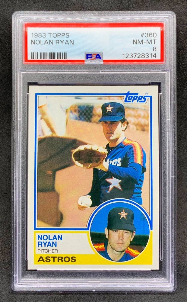 1983 Topps NOLAN RYAN Houston Astros Mets Texas Rangers HOF #360 NM Mint PSA 8