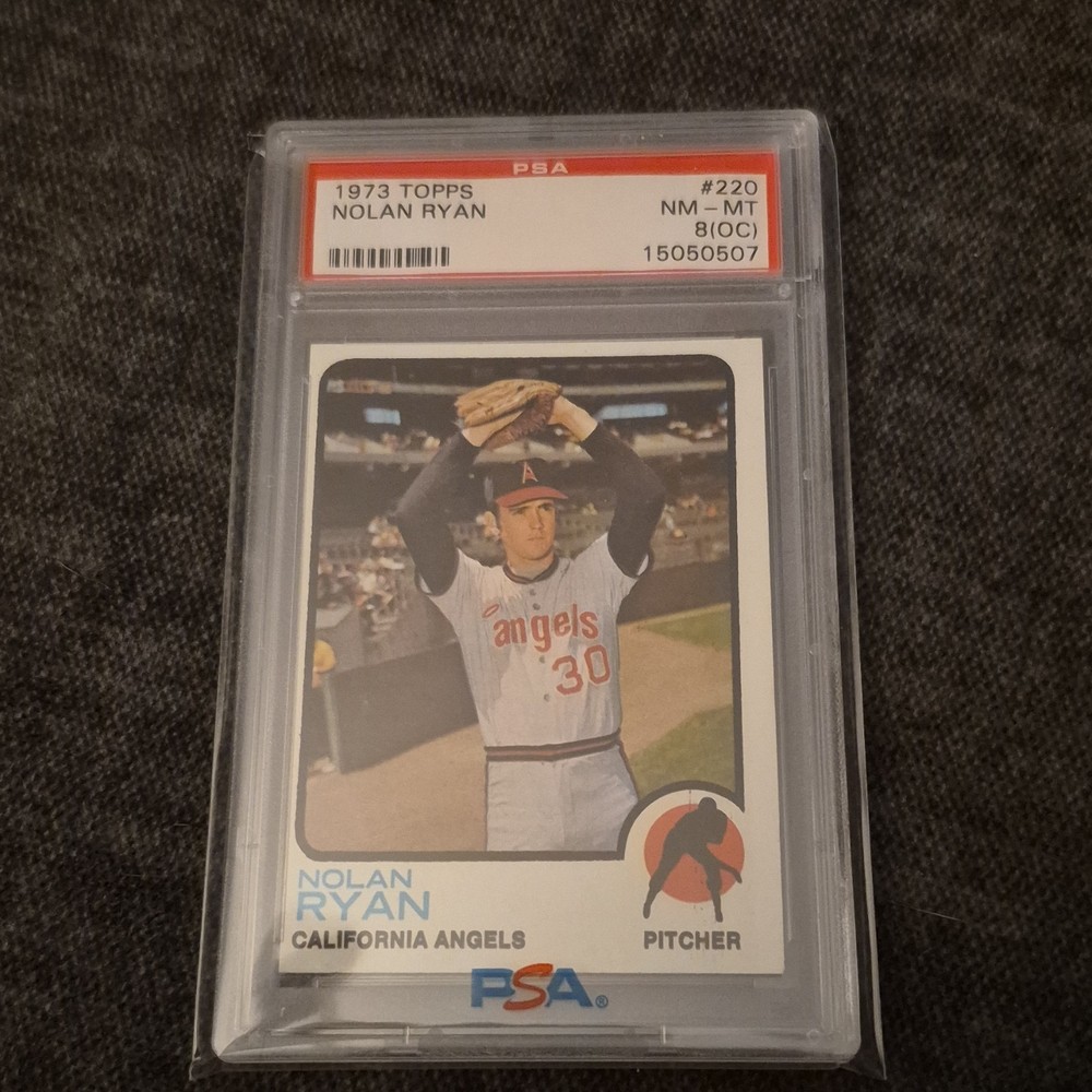 Topps 1973 Nolan Ryan #220 Base Set PSA 8 California Angels MLB Baseball(OC)