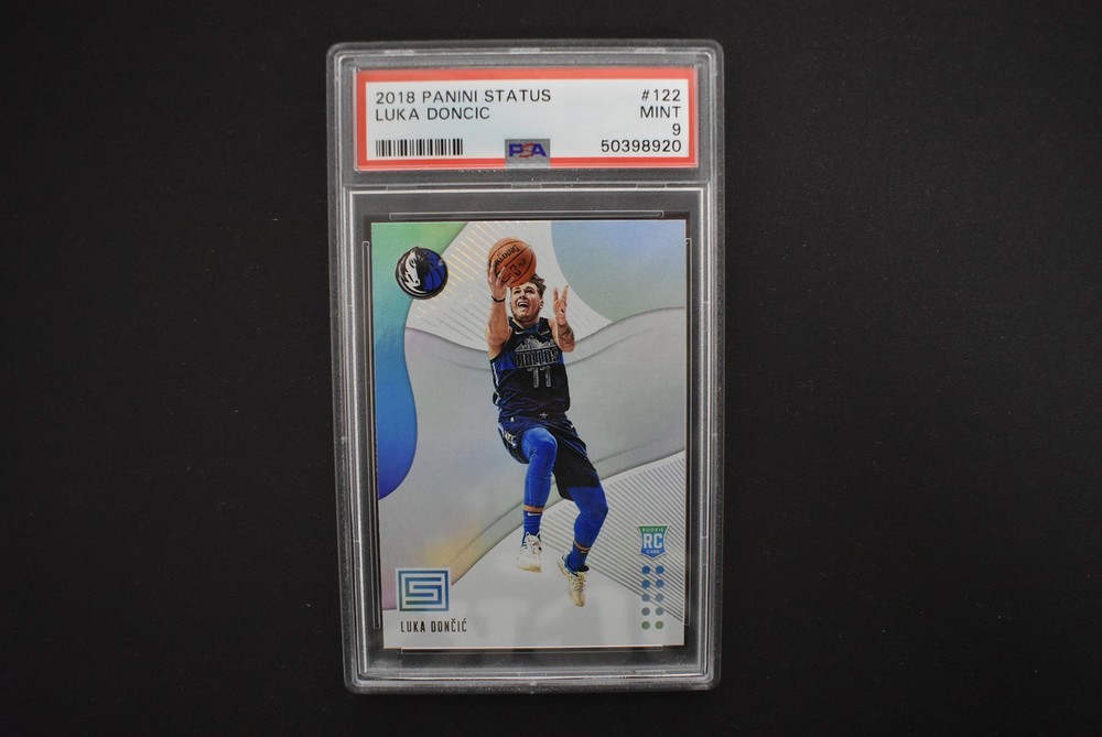 Luka Doncic 2018 Panini Status #122 RC Rookie Mavericks PSA 9 Mint